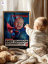 Custom Baby News Poster – Personalized Flying Hero Wall Art